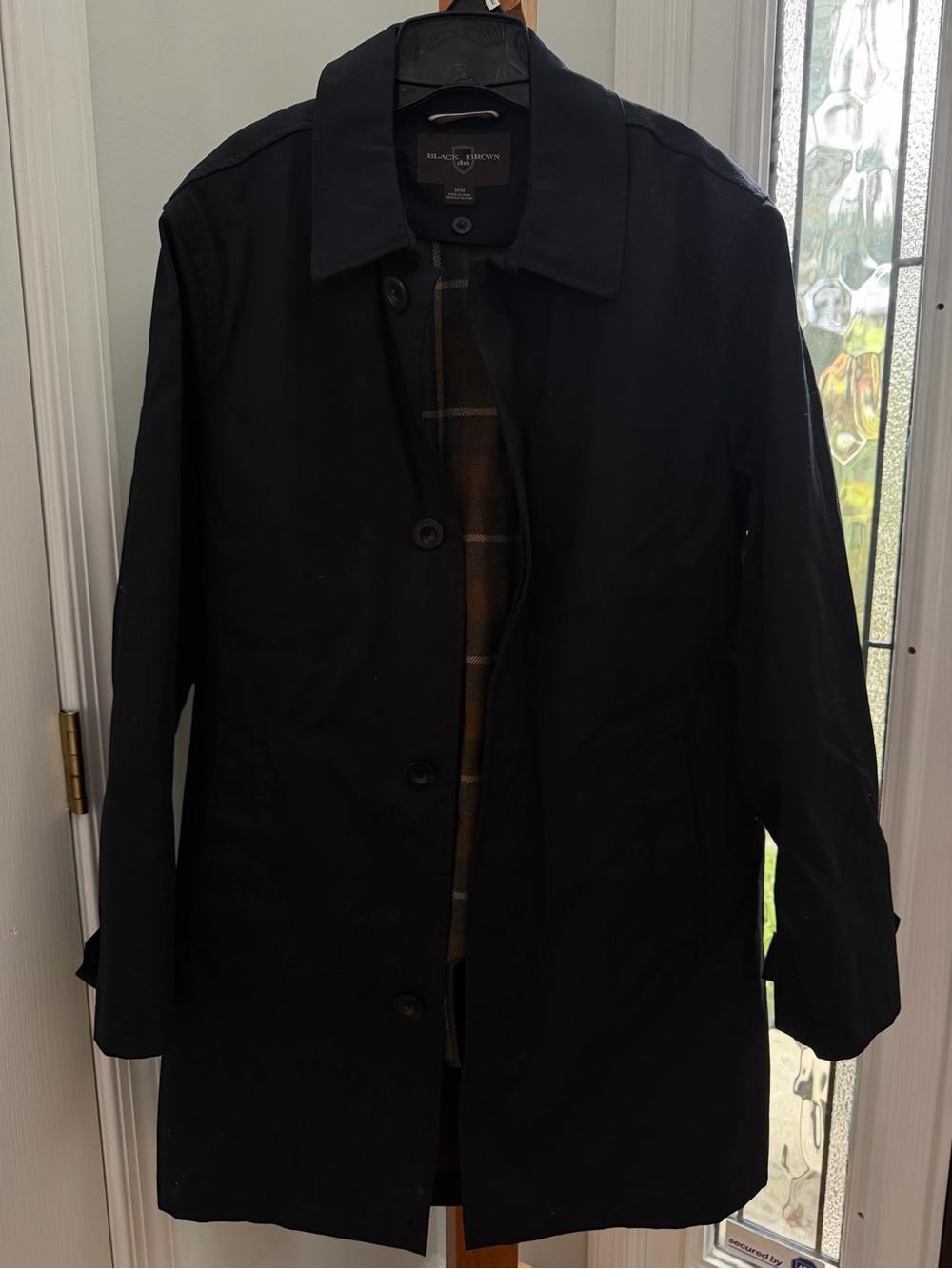 Black Brown 1826 Men's Black Trench Coat